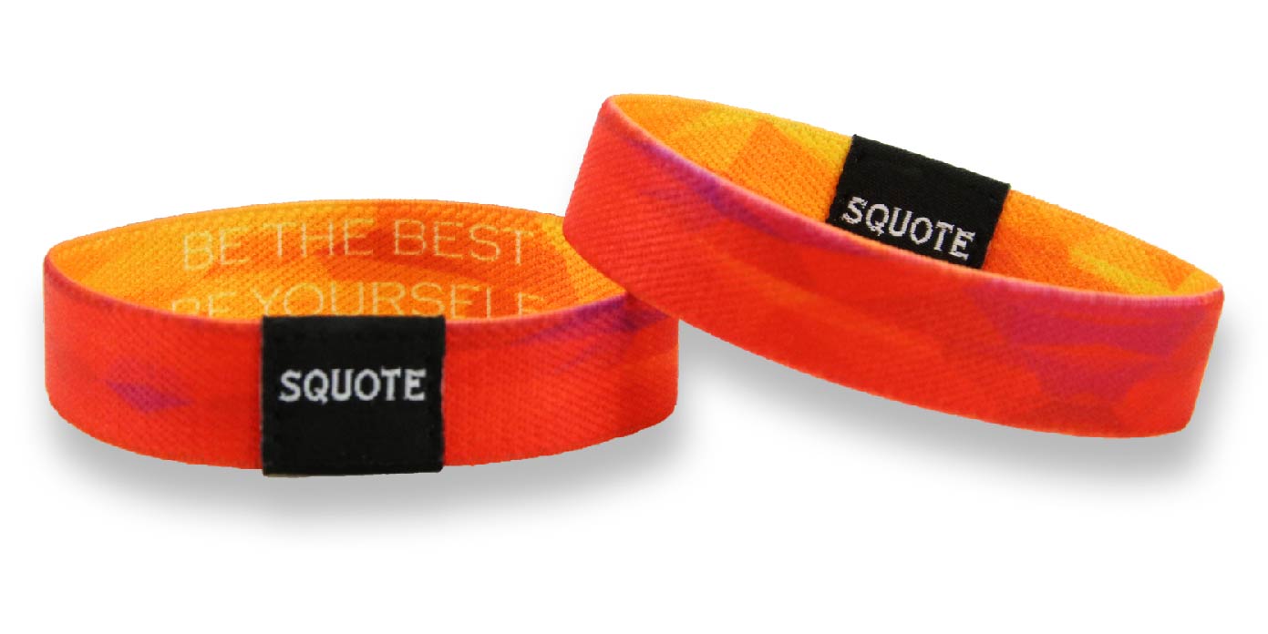 Elastic Wristband - Including quote - Be the best, be yourself