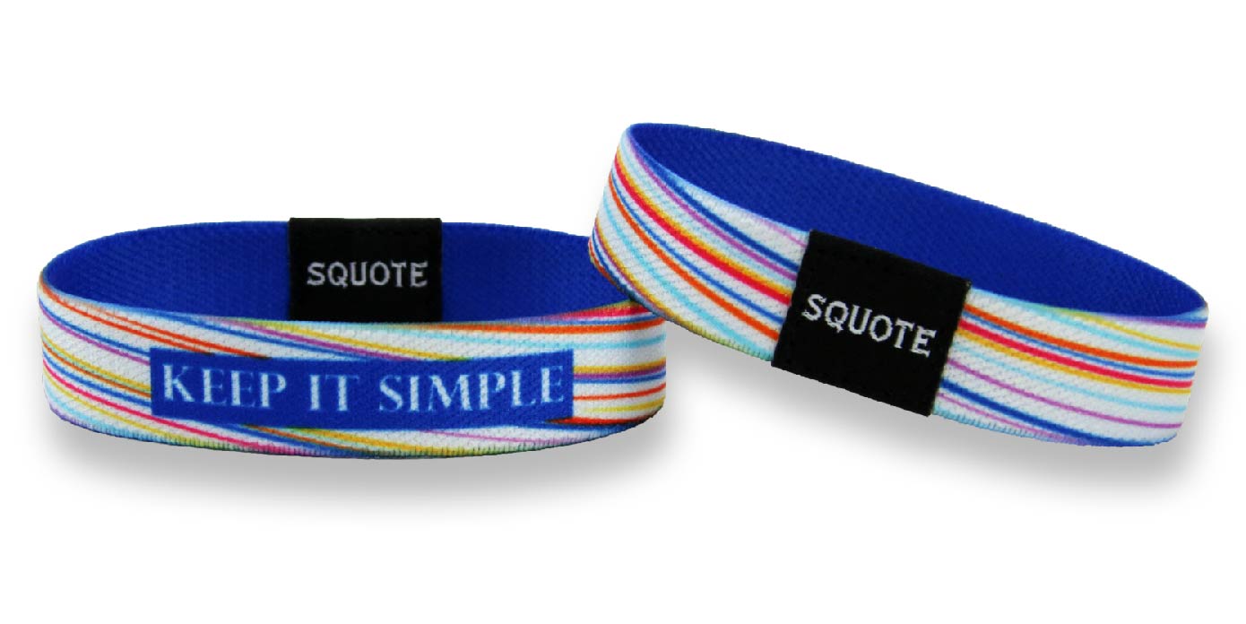 Elastic Wristband - Including quote - Keep it Simple