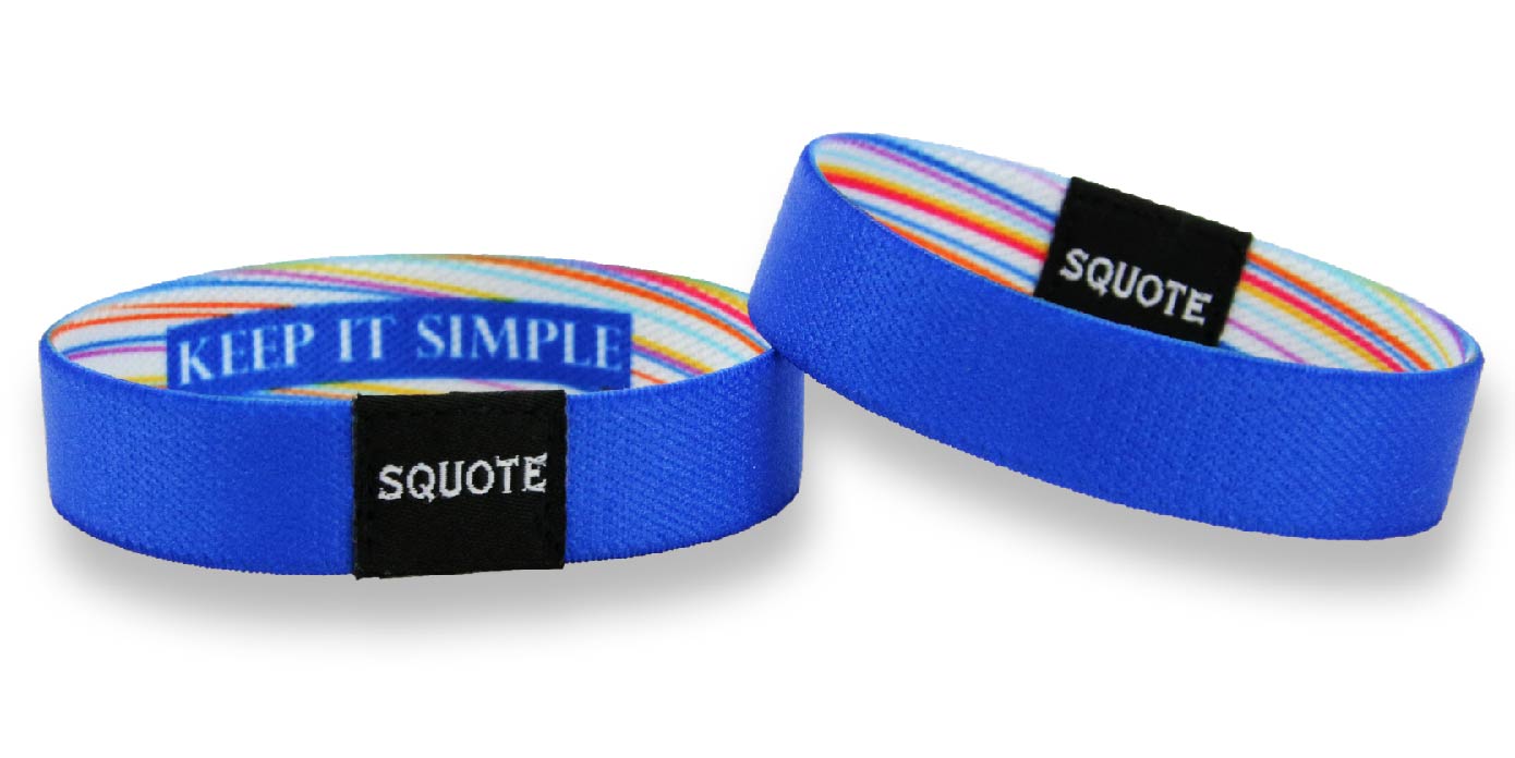 Elastic Wristband - Including quote - Keep it Simple