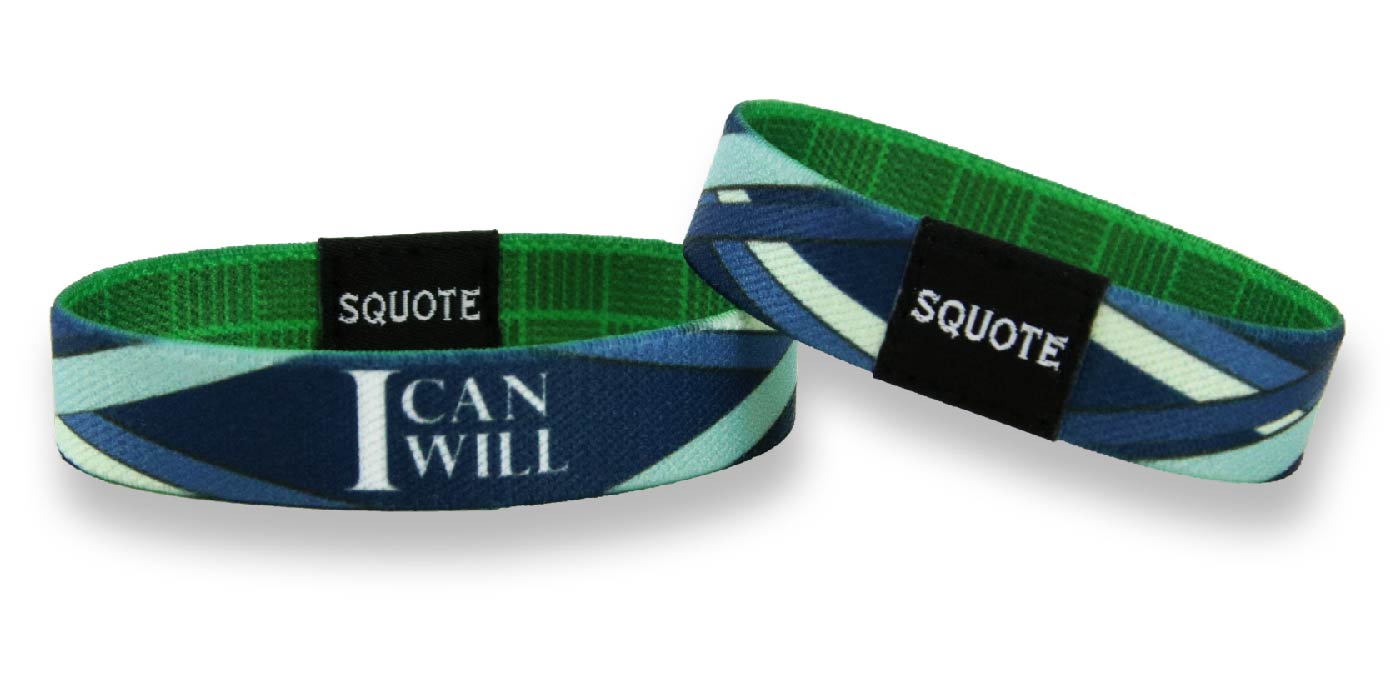 Elastic Wristband - Including quote - I Can I Will