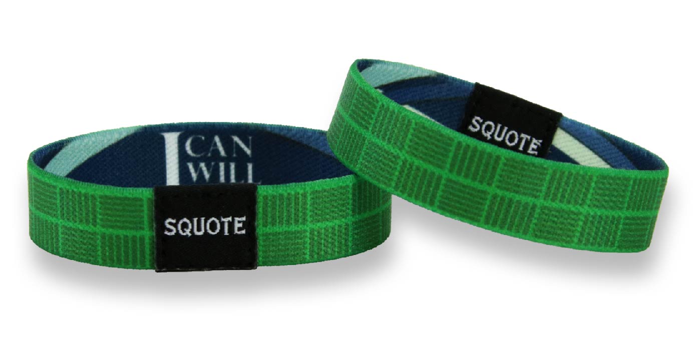 Elastic Wristband - Including quote - I Can I Will