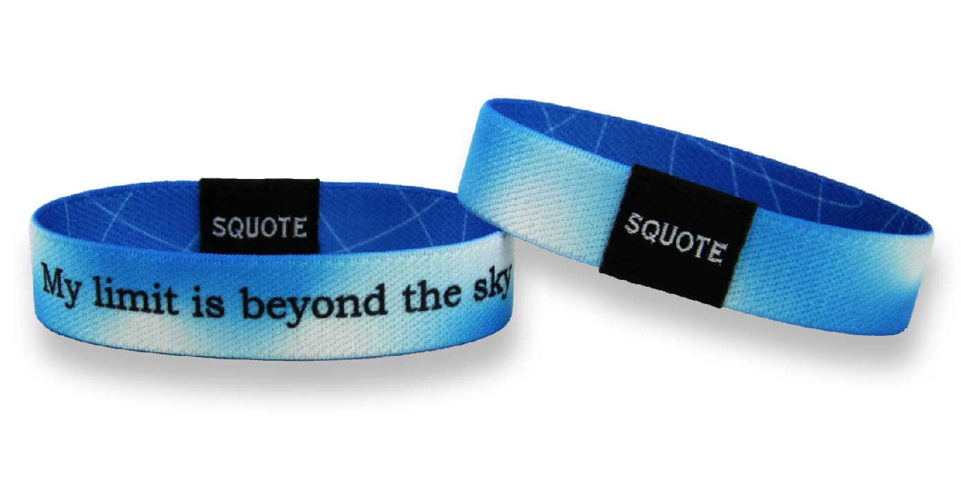 Elastic Wristband - Including quote - My Limit is beyond the sky